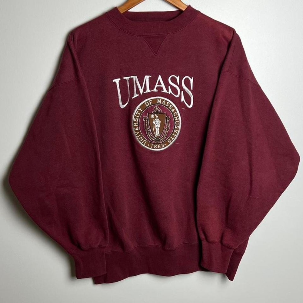 UMass Maroon Crewneck Sweater